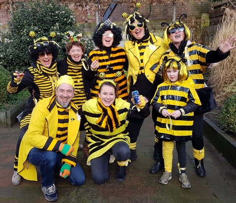 Rol gepersonaliseerd lint groepfoto carnaval