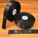 Kadolint David Consultancy zwart satijnen lint met zilver glanzende bedrukking